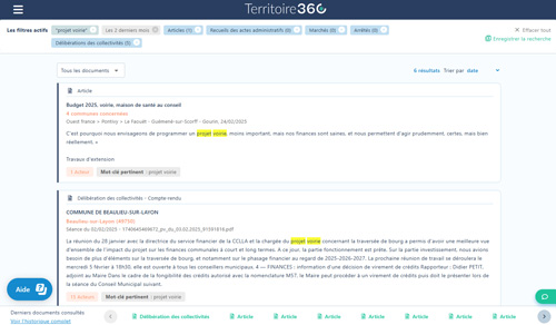 requete projet voirie territoire 360